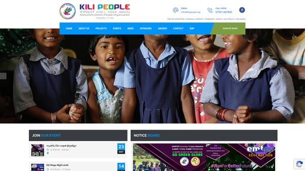 Screenshot of the Kili People Ltd website
