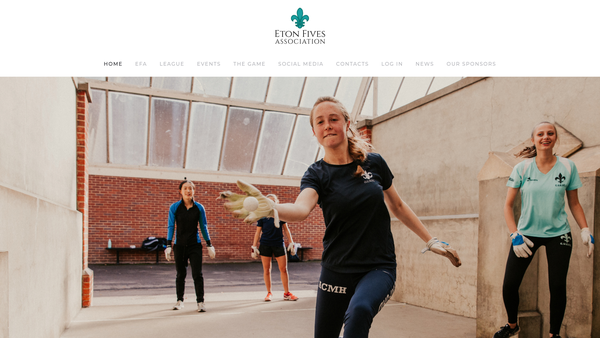 Screenshot of the The Eton Fives Association Limited website