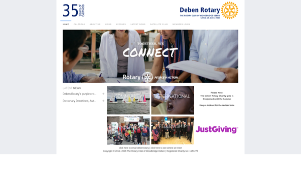 Screenshot of the Rotary Club Of Woodbridge Deben website