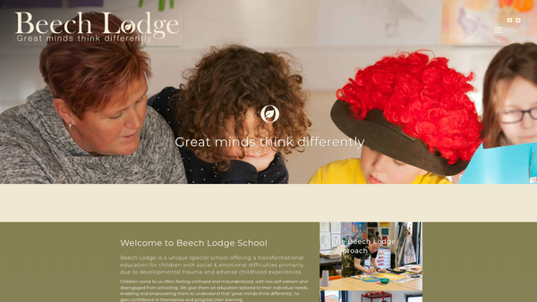 Screenshot of the Beech Lodge School Limited website