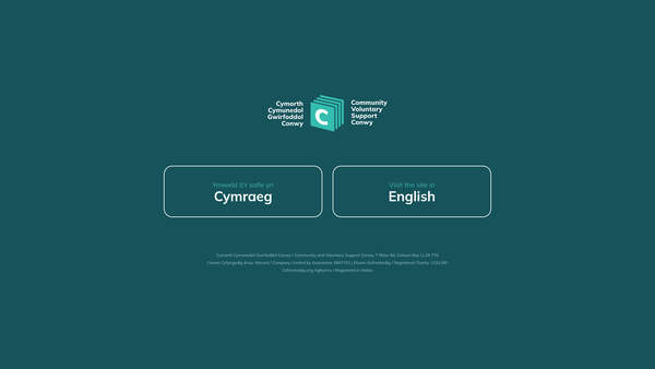 Screenshot of the Community & Voluntary Support Conwy website