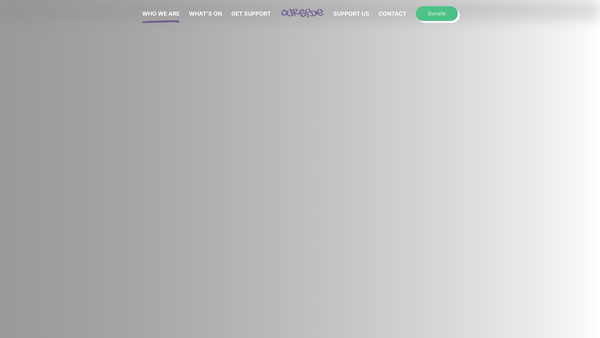 Screenshot of the Ourside Youth Association website