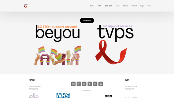 Screenshot of the Thames Valley Positive Support website