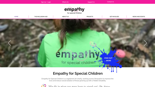 Screenshot of the Empathy For Special Children website