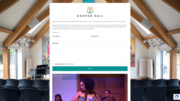 Screenshot of the The Field House Foundation website