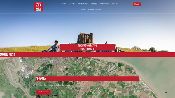 Screenshot of the Teatro Vivo Ltd website
