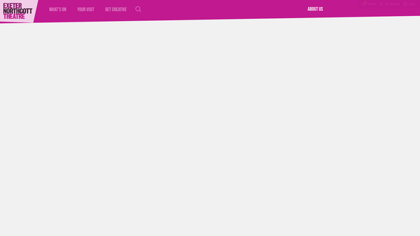 Screenshot of the Exeter Northcott Theatre Company website
