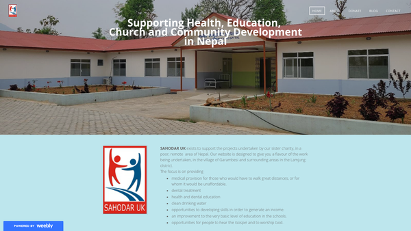 Screenshot of the Sahodar UK website
