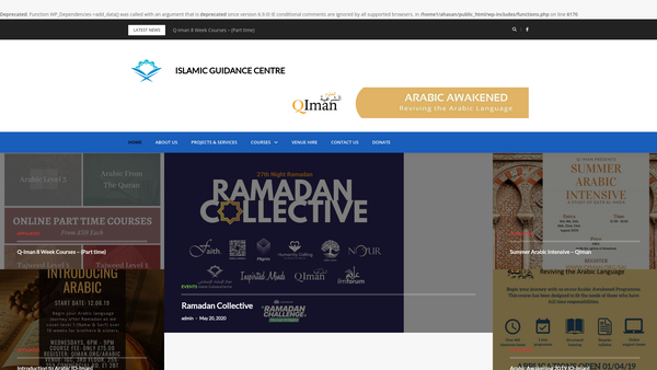 Screenshot of the Centre For Islamic Guidance website