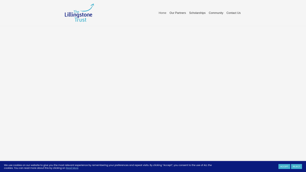 Screenshot of the The Lillingstone Trust website