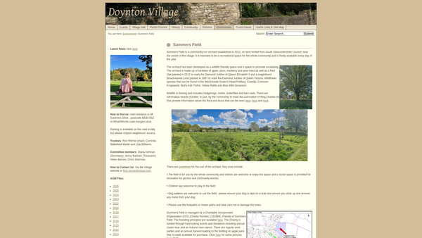 Screenshot of the Friends Of Summers Field Limited website