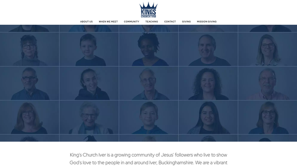 Screenshot of the King's Church Iver website