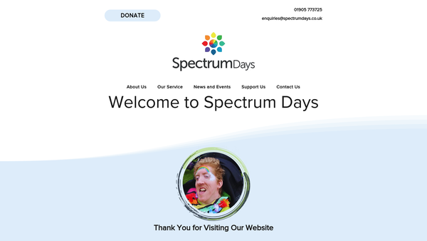 Screenshot of the Spectrum Days website