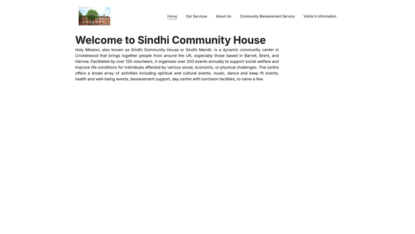 Screenshot of the Holy Mission Of Guru Nanak website