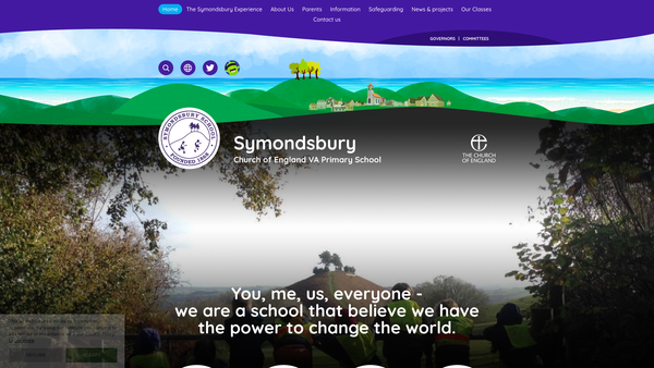 Screenshot of the Symondsbury School Fund website