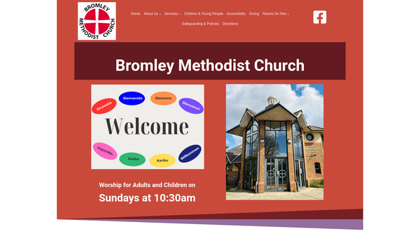 Screenshot of the Methodist Church Bromley Circuit website