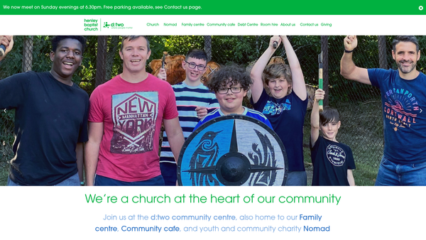 Screenshot of the Henley Baptist Church website