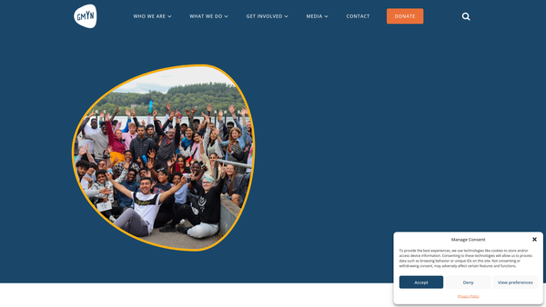 Screenshot of the Greater Manchester Youth Network website
