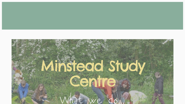 Screenshot of the Friends Of Minstead Study Centre website