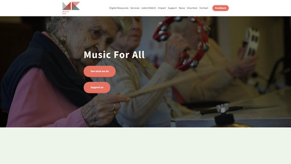 Screenshot of the Musical Keys website