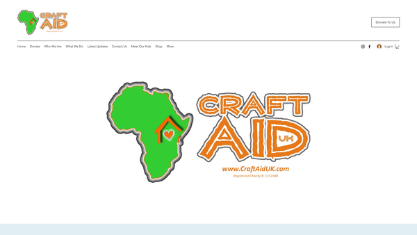 Screenshot of the Craft Aid UK website