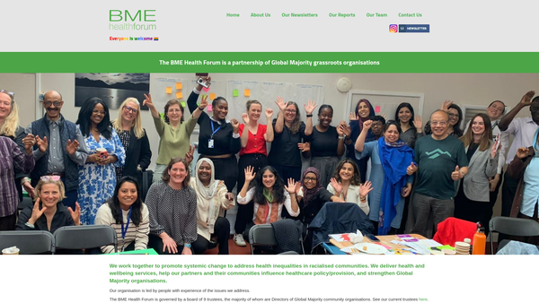 Screenshot of the The Health Forum website