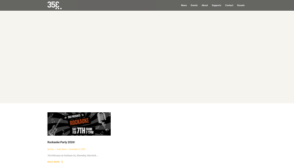 Screenshot of the The 353 Trust website