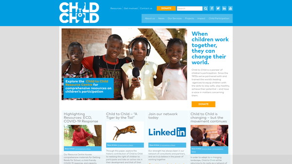 Screenshot of the Child-To-Child website