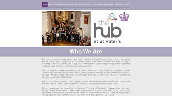 Screenshot of the Parochial Church Council Of The Ecclesiastical Parish Of Peterchurch website