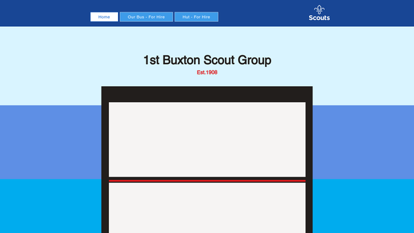 Screenshot of the 1st Buxton Scout Group website