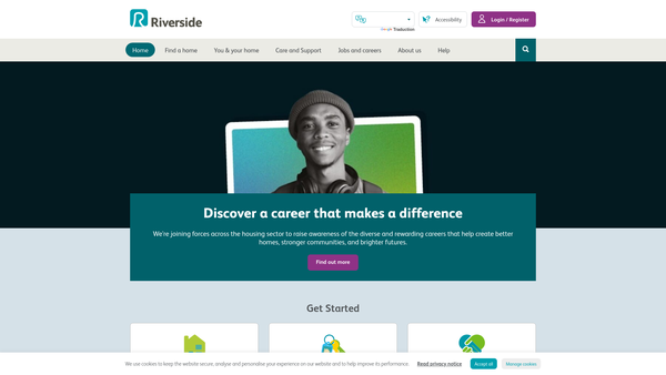 Screenshot of the Riverside Estuary Limited website