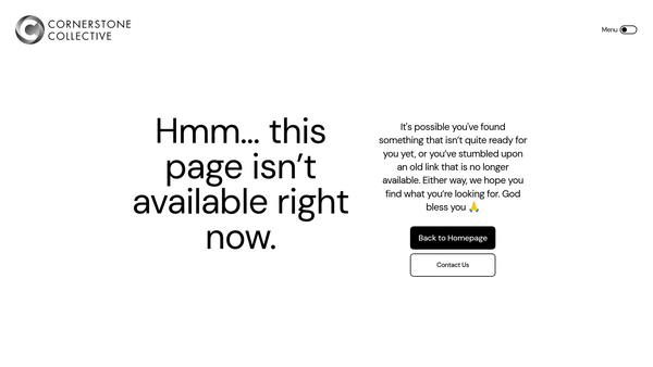 Screenshot of the Cornerstone Collective Of Churches website