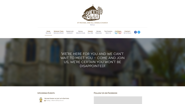 Screenshot of the The Parochial Church Council Of The Ecclesiastical Parish Of St Michael And All Angels, Enfield website