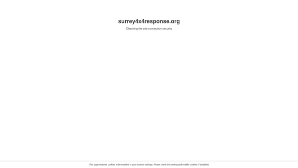 Screenshot of the Surrey 4x4 Response website