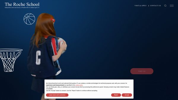 Screenshot of the Friends Of The Roche School website