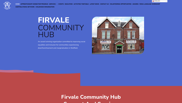 Screenshot of the Firvale Community Hub website