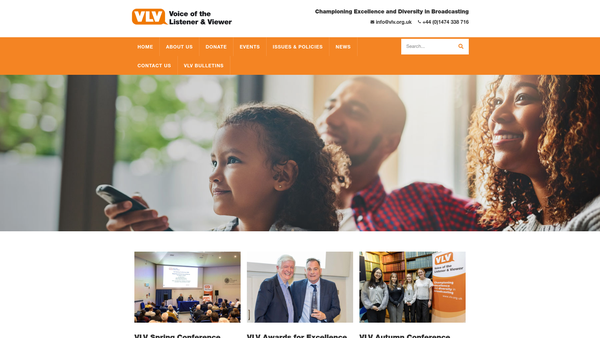 Screenshot of the Voice Of The Listener & Viewer website