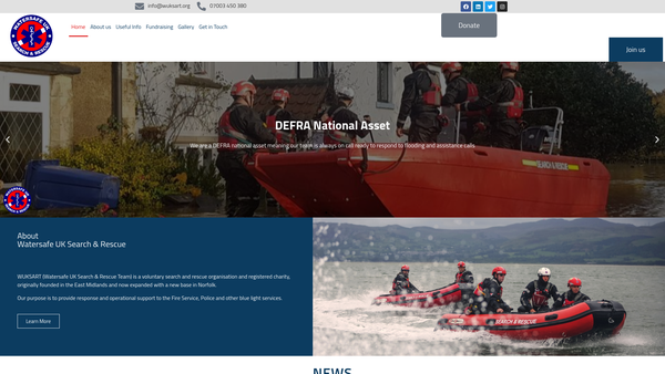 Screenshot of the Wuksart Limited website