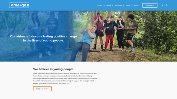 Screenshot of the E:merge (UK) Limited website