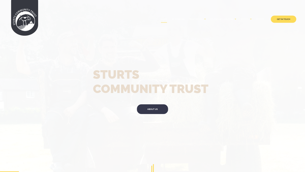Screenshot of the Sturts Community Trust website