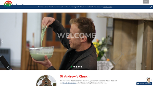 Screenshot of the The Parochial Church Council Of The Ecclesiastical Parish Of St Andrew's Whitehall Park website