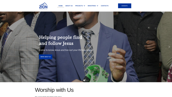 Screenshot of the Redeemed Christian Church Of God City Of Zion website