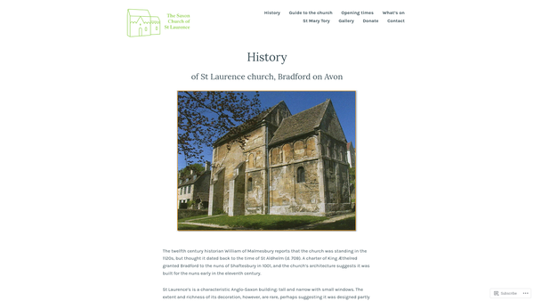 Screenshot of the The Trustees Of The Saxon Church website