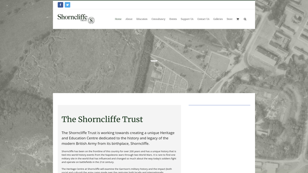 Screenshot of the The Shorncliffe Trust website
