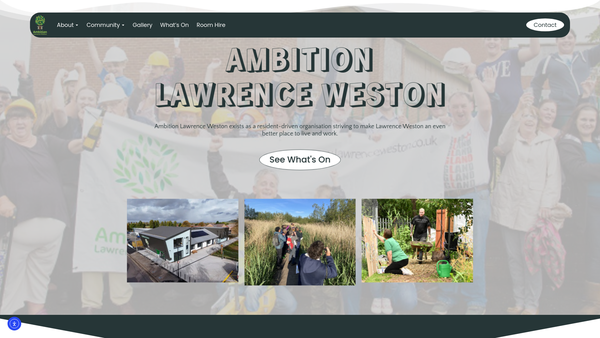Screenshot of the Ambition Lawrence Weston website