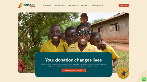 Screenshot of the Humanity Direct Trust website