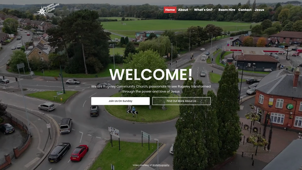 Screenshot of the Rugeley Community Church Limited website