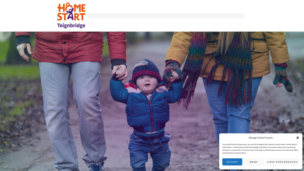Screenshot of the Homestart Teignbridge website