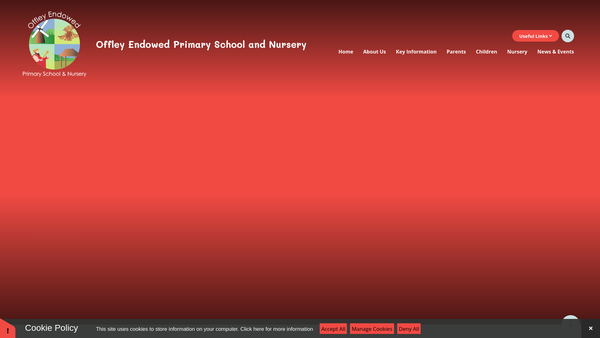 Screenshot of the Offley School Association website
