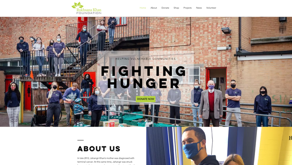 Screenshot of the Rukhsana Khan Foundation website